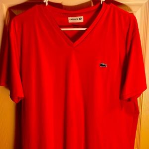 Mens Lacoste V Neck T Shirt XL